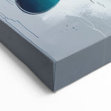 Ocean Breeze Abstract Splatter Art - Modern Wall Decor Canvas