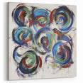 Vibrant Swirl Abstract Splatter Art - Colorful Modern Wall Decor
