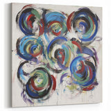 Vibrant Swirl Abstract Splatter Art - Colorful Modern Wall Decor
