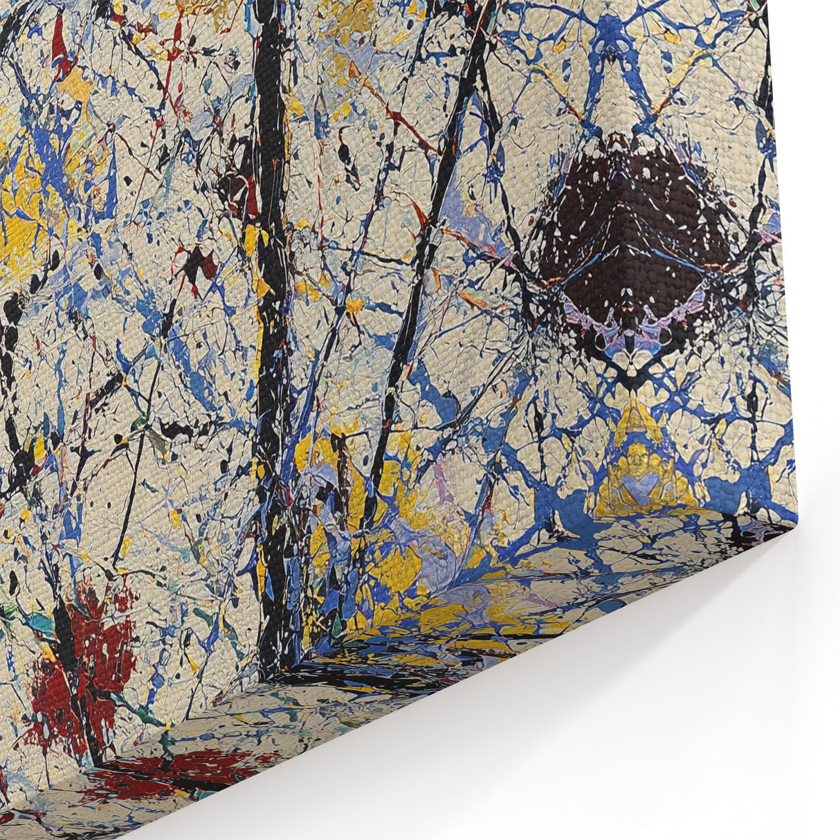 Dynamic Splatter and Line Abstract Art - Modern Wall Canvas