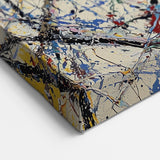 Dynamic Splatter and Line Abstract Art - Modern Wall Canvas