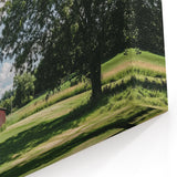 Patriotic Red Barn with Flag - Country Wall Art for Farmhouse Decor