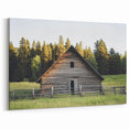 Classic Log Barn in Forest - Farmhouse Wall Art for Rustic Home Decor
