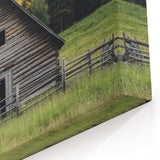 Classic Log Barn in Forest - Farmhouse Wall Art for Rustic Home Decor