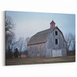 Weathered Gray Barn with Red Cupola - Rustic Wall Art for Farmhouse Decor