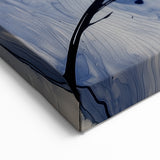 Elegant Navy and Gold Abstract Art - Minimalist Wall Canvas