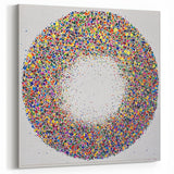 Vibrant Circular Splatter Art - Multicolor Abstract Wall Canvas