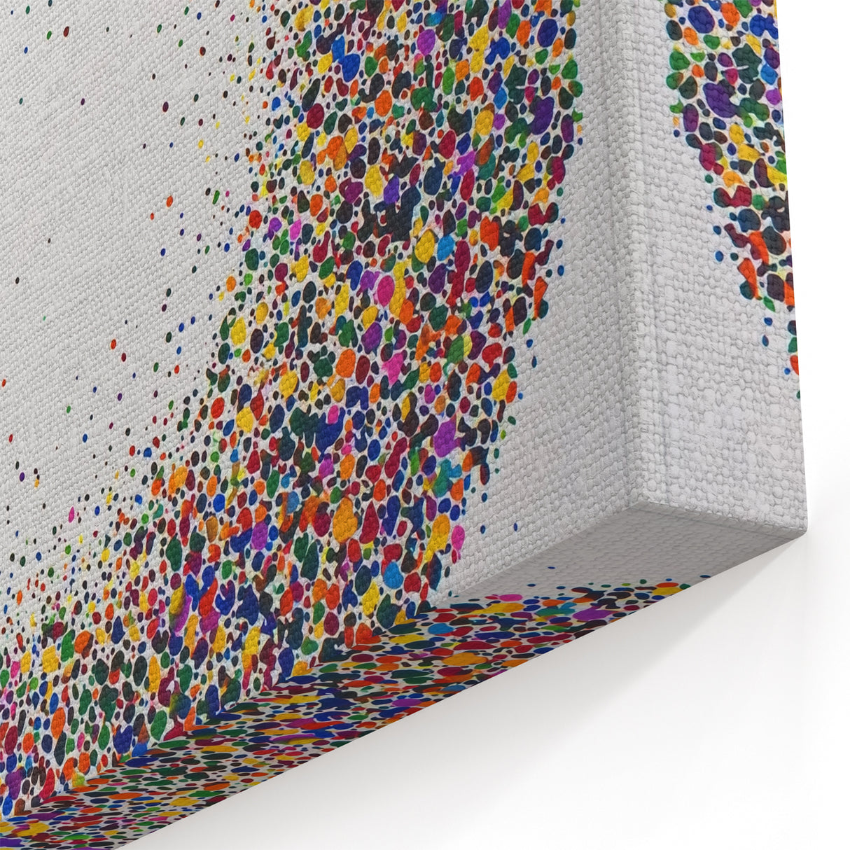 Vibrant Circular Splatter Art - Multicolor Abstract Wall Canvas