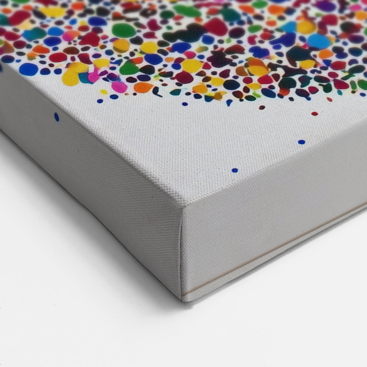 Vibrant Circular Splatter Art - Multicolor Abstract Wall Canvas