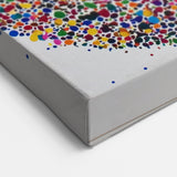 Vibrant Circular Splatter Art - Multicolor Abstract Wall Canvas