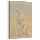 Modern Wall Art - Abstract Pastel Portrait of an Emigrant
