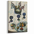 Modern Wall Art - Vibrant Still Life with Abstract Playful Puppies
