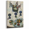 Modern Wall Art - Vibrant Still Life with Abstract Playful Puppies
