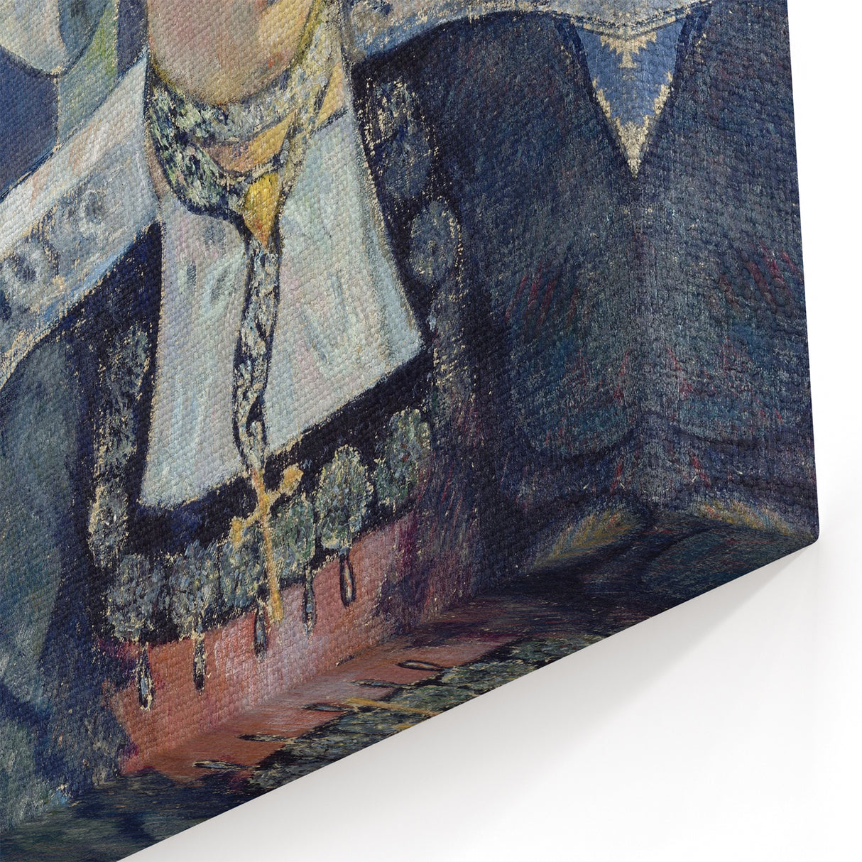 Modern Wall Art - Captivating Portrait with Elegant Floral Details