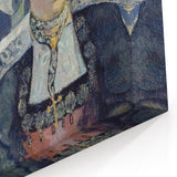 Modern Wall Art - Captivating Portrait with Elegant Floral Details