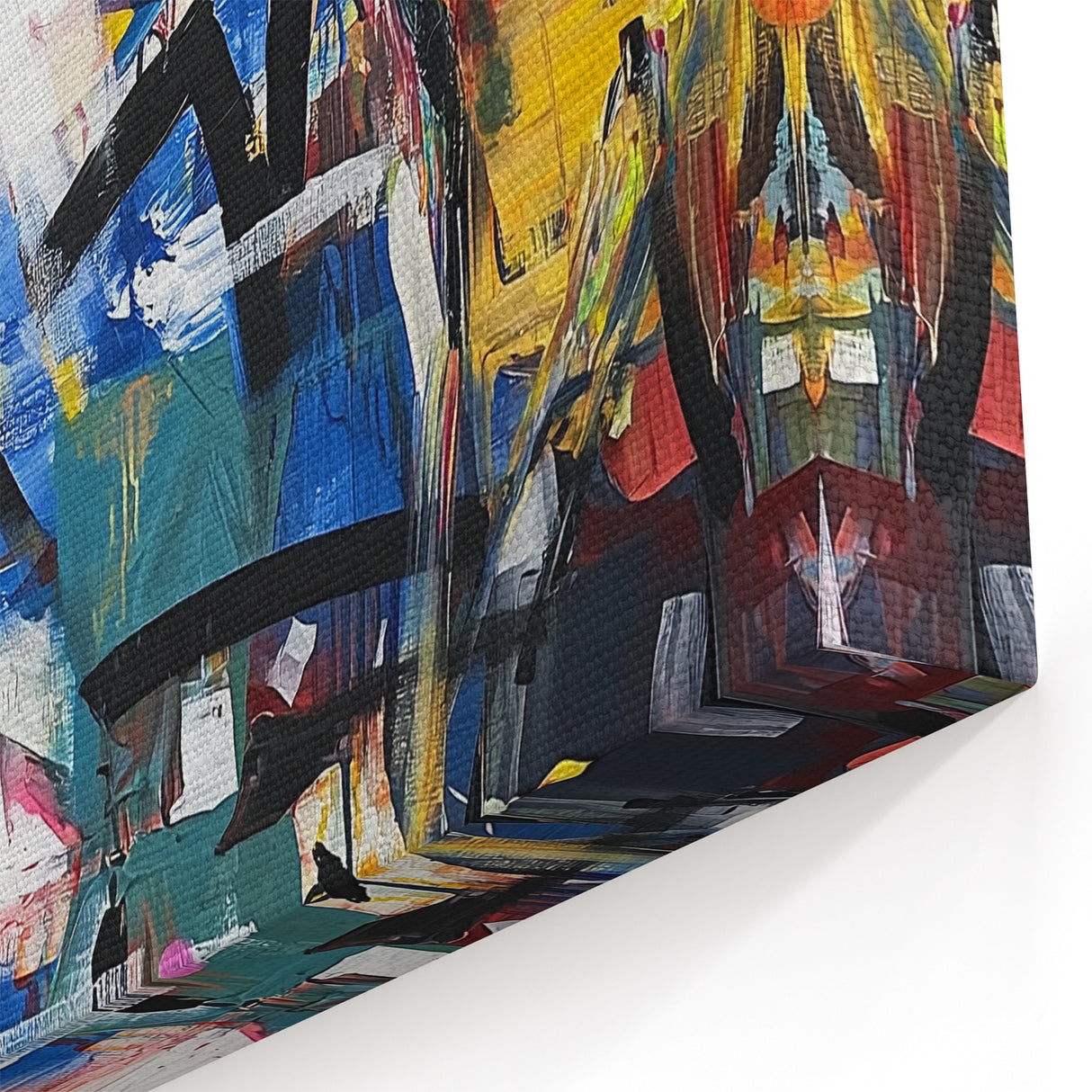 Energetic Multicolor Abstract Splatter Art - Modern Wall Canvas