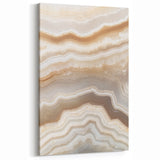 Botanical Wall Art Acrylic Glass - Beige and White Onyx Canvas Print