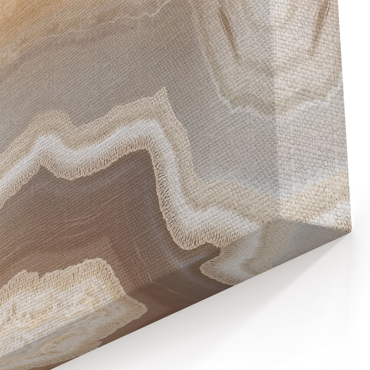 Botanical Wall Art Acrylic Glass - Beige and White Onyx Canvas Print