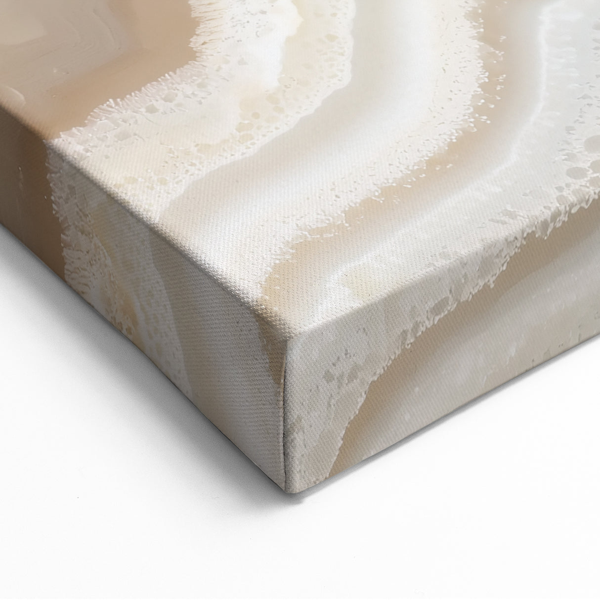 Botanical Wall Art Acrylic Glass - Beige and White Onyx Canvas Print