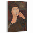 Modern Wall Art - Elegant Abstract Portrait of a Woman with Bangs