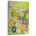 Abstract Line Art – Spring Meadow Inspired Geometric Strokes Canvas