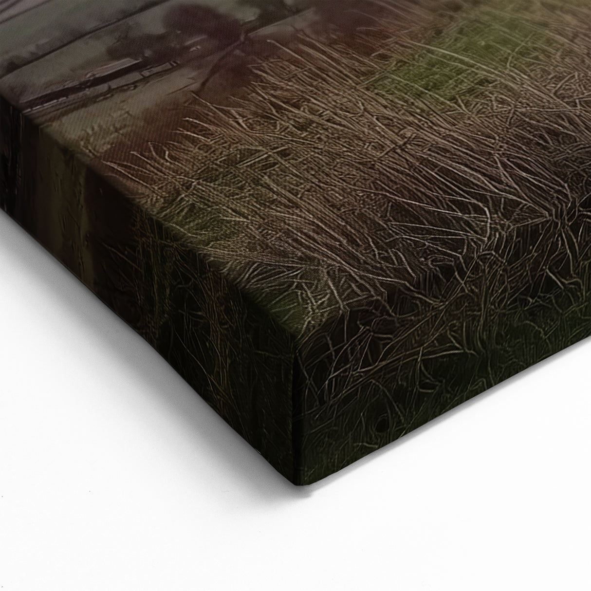 Rustic Stone Barn at Sunset - Scenic Farmhouse Wall Art for Decor