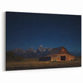 Rustic Barn Under Starry Sky - Scenic Night Wall Art for Farmhouse Decor