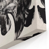 Bold Black and White Abstract Line Art – Modern Brush Strokes Canvas