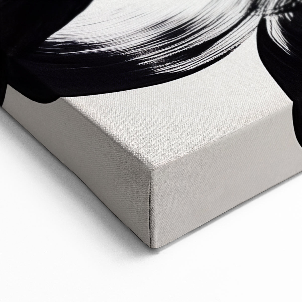 Bold Black and White Abstract Line Art – Modern Brush Strokes Canvas
