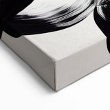 Bold Black and White Abstract Line Art – Modern Brush Strokes Canvas