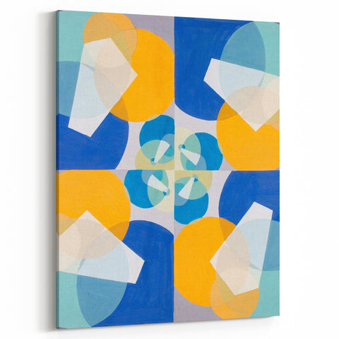 Modern Wall Art - Geometric Abstract Design in Vibrant Circular Layers