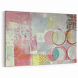 Abstract Pastel Dream Art – Soft Pink and Mint Geometric Canvas