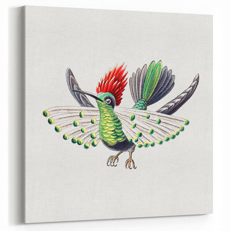 Modern Wall Art - Vibrant Hummingbird Illustration in Bold Colors