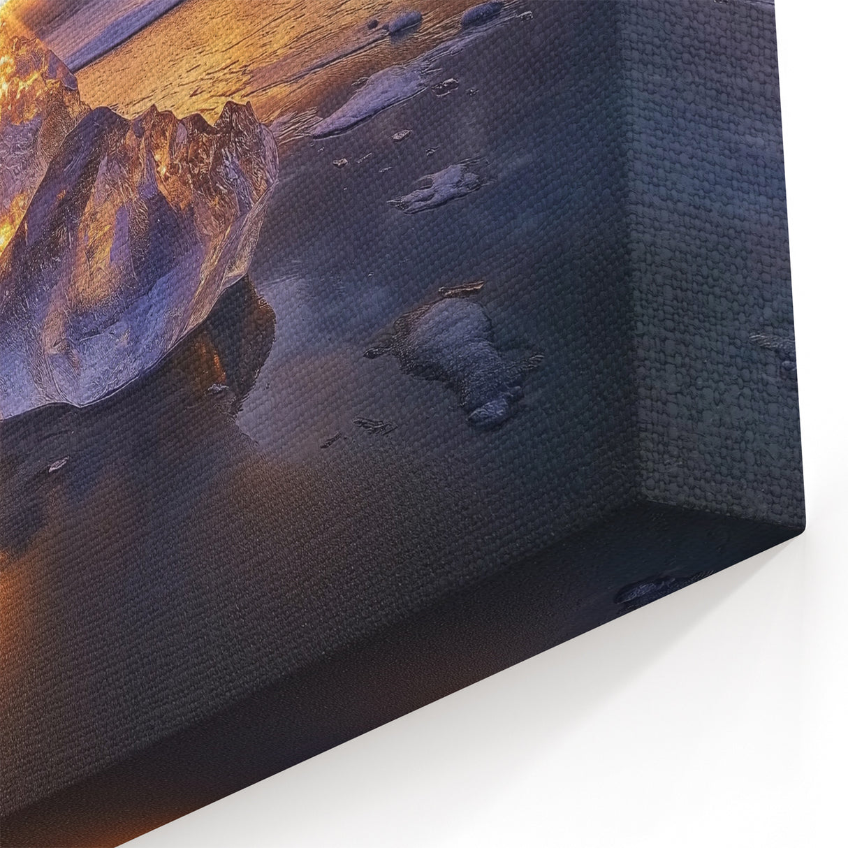 Seaside Wall Decor - Sunset Ice Reflections Ocean Photography Print