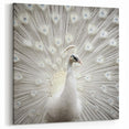 White Peacock Close Up Art - Wildlife Nature Photography Print