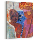 Modern Wall Art - Vibrant Abstract Nautical Scene with Human Figures
