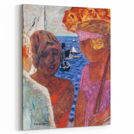 Modern Wall Art - Vibrant Abstract Nautical Scene with Human Figures