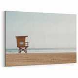 Minimalist Beach Art - Lifeguard Tower Oceanfront Wall Decor
