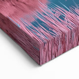 Surreal Nature Wall Art - Vibrant Pink Forest and Reflective Lake Scene