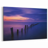 Twilight Ocean Serenity Wall Art - Minimalist Coastal Decor