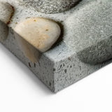 Natural Stone Art Wall Decor - Elegant Floral Pebble Beach Design