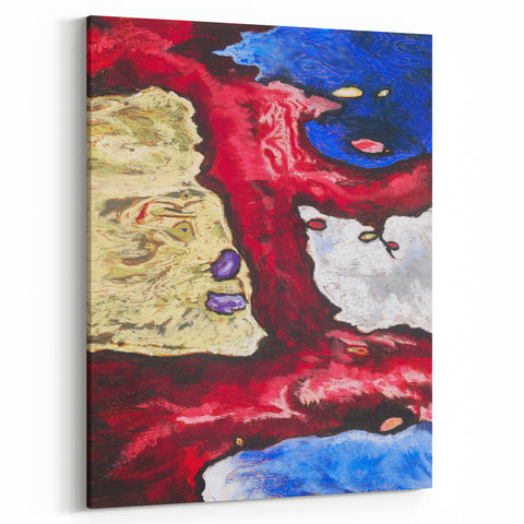 Modern Wall Art - Vibrant Abstract Nature Design with Bold Colors