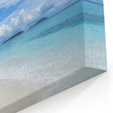 Tropical Paradise Beach Wall Art - Vibrant Ocean and Palm Tree Decor