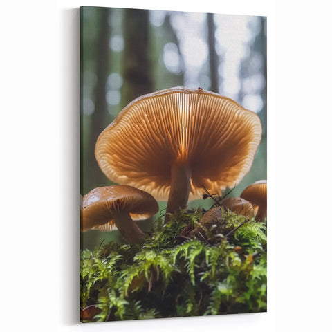 Nature Inspired Wall Art - Forest Mushroom Close-Up Print