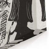 Black and White Expressionist Portrait – Abstract Monochrome Wall Art