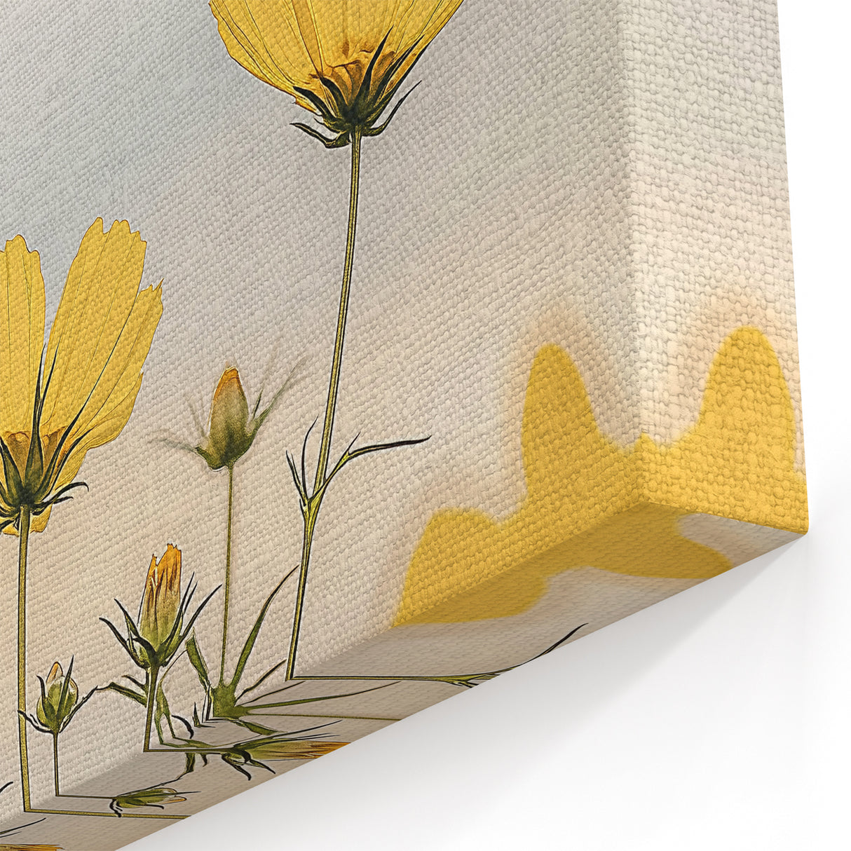 Floral Wall Art - Nature Close-Up Prints of Blooming Yellow Flowers