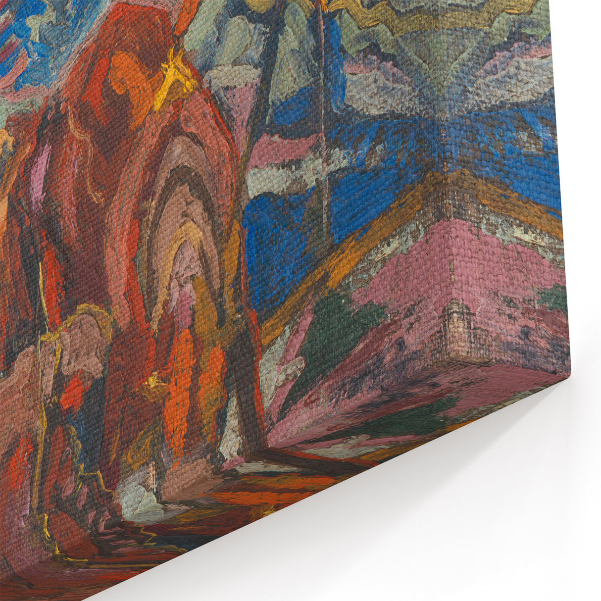 Vibrant Expressionist Scene – Modern Abstract Canvas Wall Art