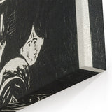 Expressionist Anxiety Print – Bold Black and White Abstract Wall Art