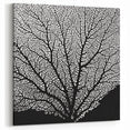 Black and White Wall Art - Nature Inspired Close-Up Branch Pattern