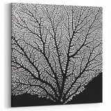 Black and White Wall Art - Nature Inspired Close-Up Branch Pattern